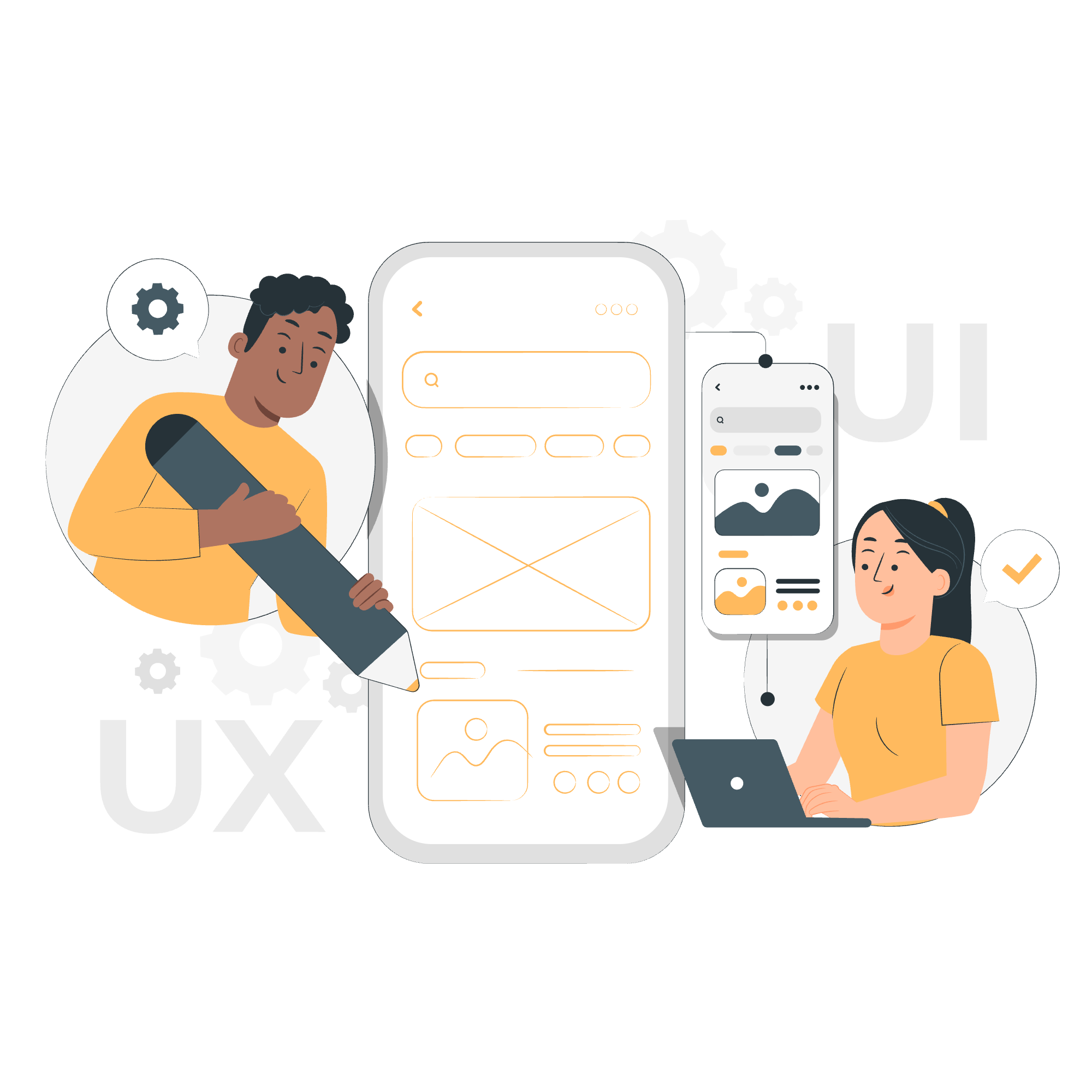Webdesign-Projektpräsentation auf einem Bildschirm